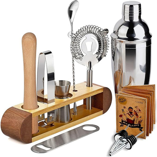 TJ. MOREE Bartender Kit with Stand, 11 PCS