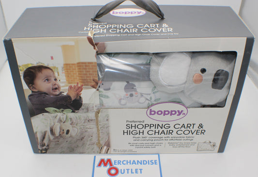 Boppy Preferred Shopping Cart and Highchair Cover with Storage Pouch, 6-48mo