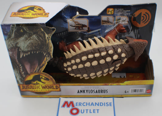 Mattel Jurassic World Dominion Roar Strikers Ankylosaurus Dinosaur Action Figure