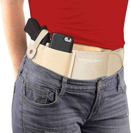ComfortTac Ultimate Belly Band Gun Holster for Concealed Carry (LEFT HAND)