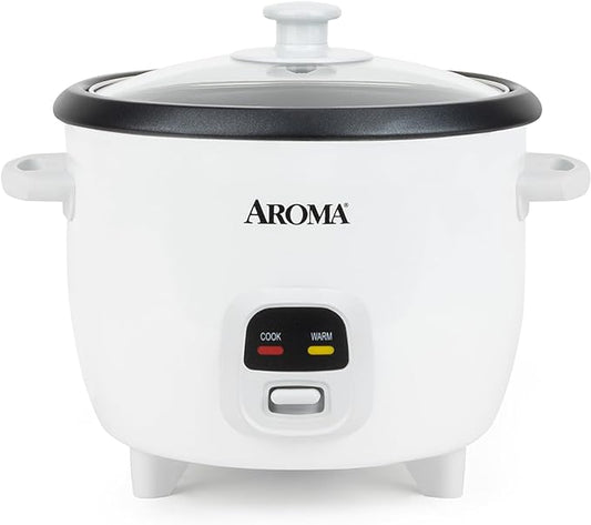AROMA Rice Cooker, 1.5qt, White