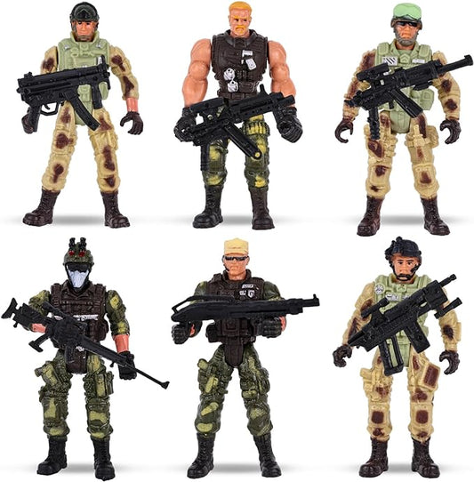 Military Series - 6PCS Army Men Soldiers Action Figures