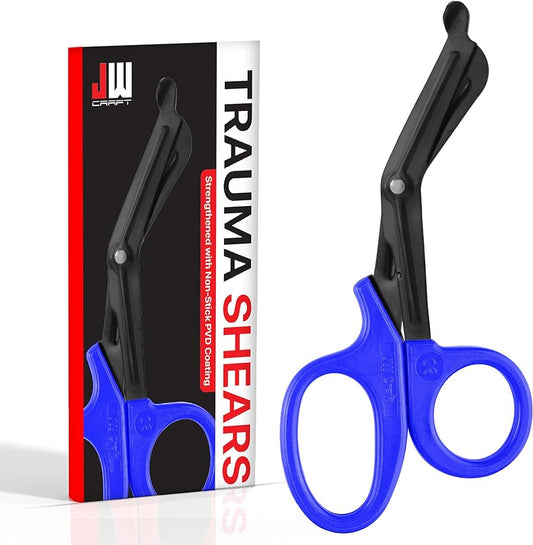 JW Craft Medical Stainless Steel Trauma Shears with Holster, 7.5"