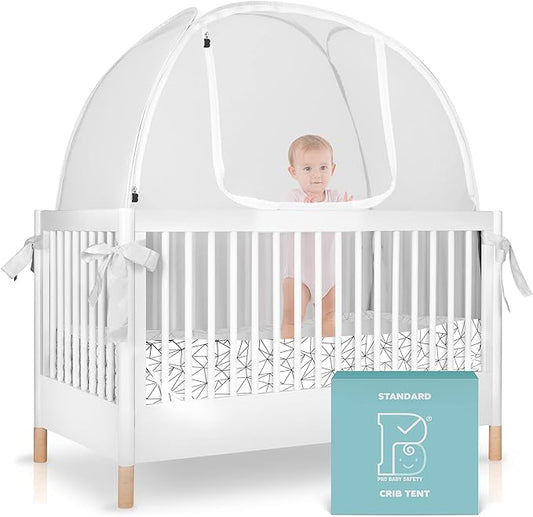 Pro Baby Safety Pop Up Crib Canopy Netting Cover, 52.5"L x 28"W