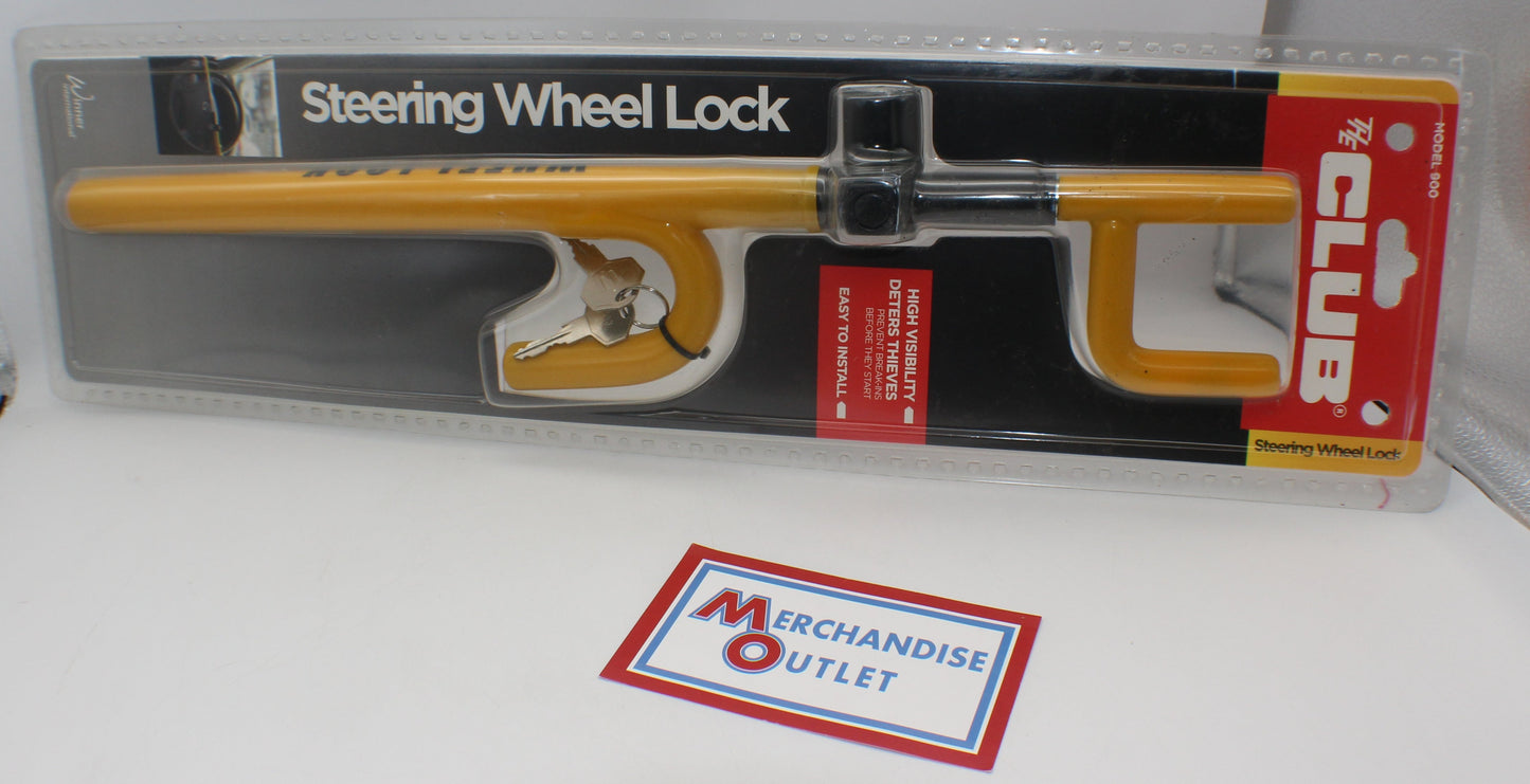 Steering Wheel Lock, Yellow - 900